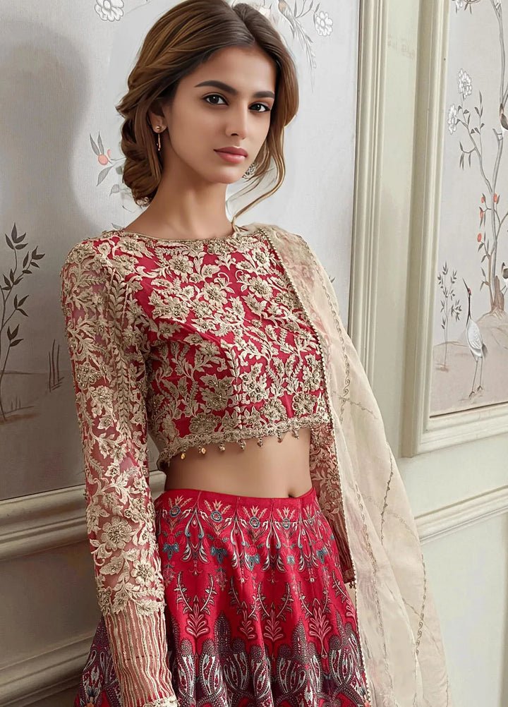 Threads And Motifz Pret Embroidered Viscose 3 Piece Suit 9099