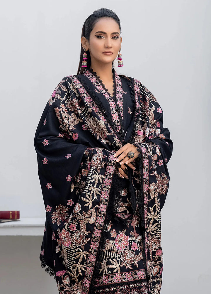 Threads And Weaves Embroidered Dhanak Suit Unstitched 3 Piece D23108 - Winter Collection