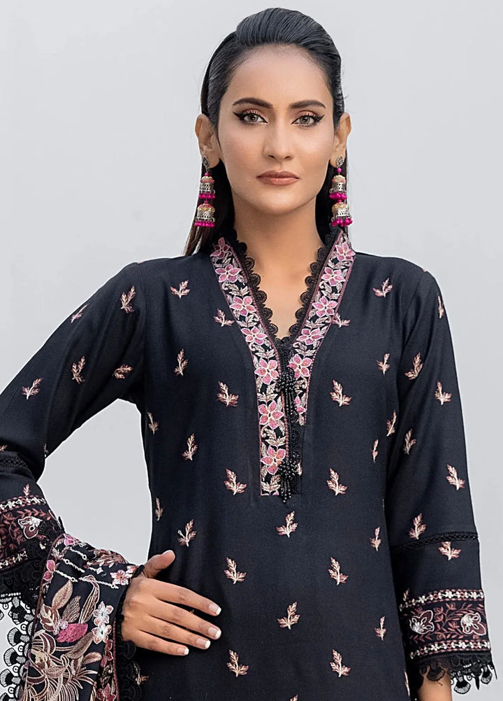 Threads And Weaves Embroidered Dhanak Suit Unstitched 3 Piece D23108 - Winter Collection