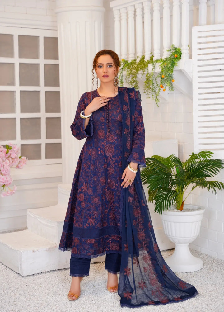 Threads And Weaves Embroidered Lawn Suit Unstitched 3 Piece L23103 - Summer Collection