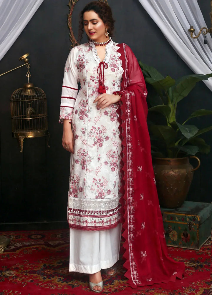Threads And Weaves Embroidered Lawn Suit Unstitched 3 Piece L23201 - Festive Collection