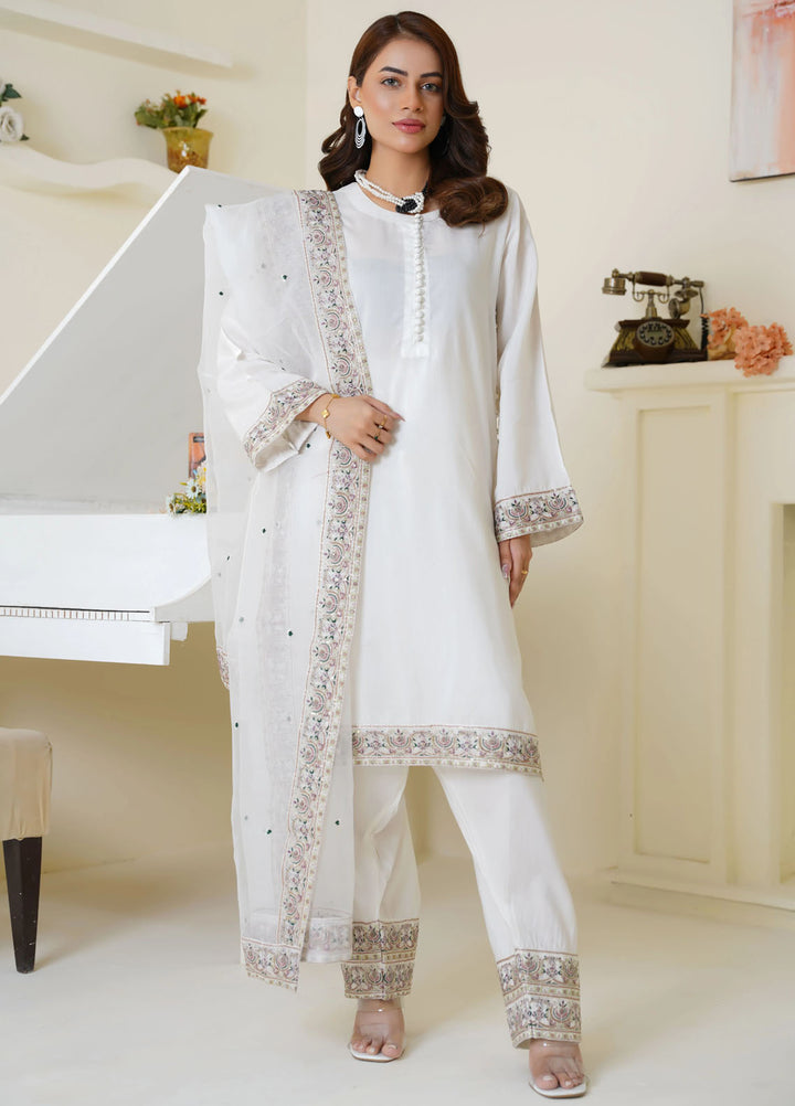 Threads And Weaves Pret Embroidered Viscose 3 Piece Suit RTWV25107