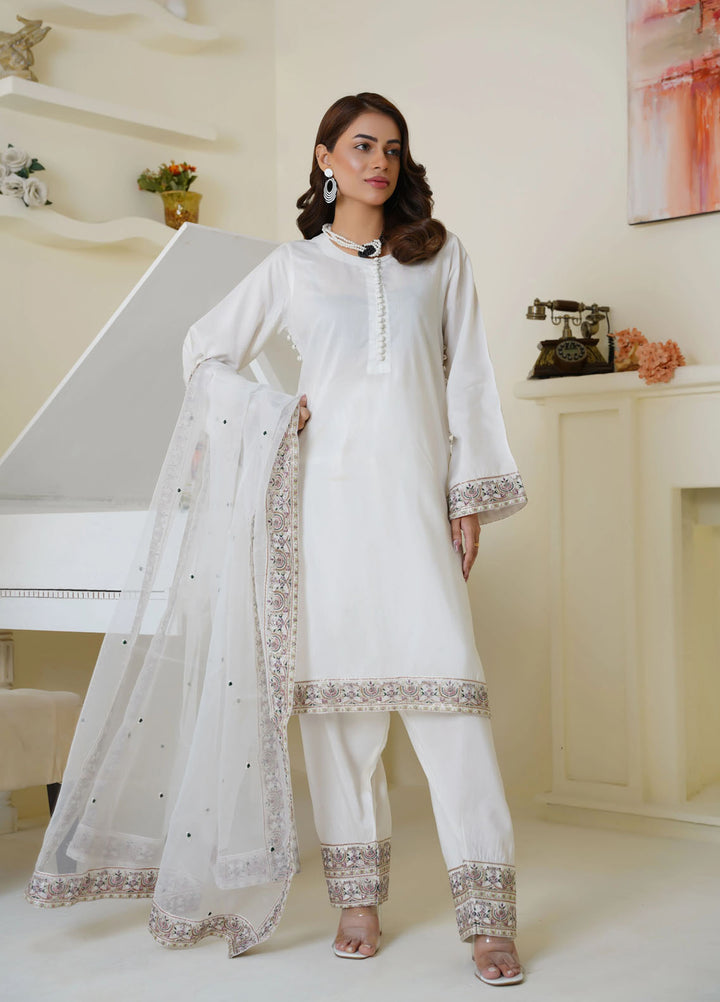 Threads And Weaves Pret Embroidered Viscose 3 Piece Suit RTWV25107