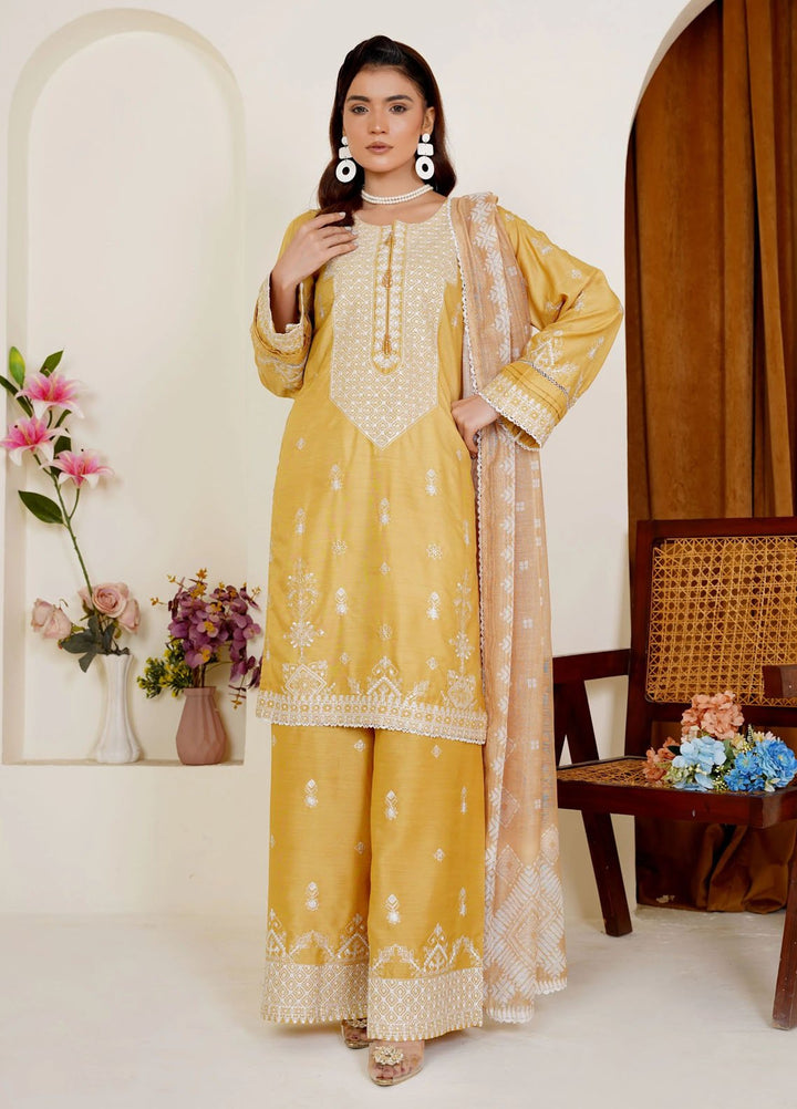 Threads And Weaves Pret Embroidered Viscose 3 Piece Suit RTWV25109