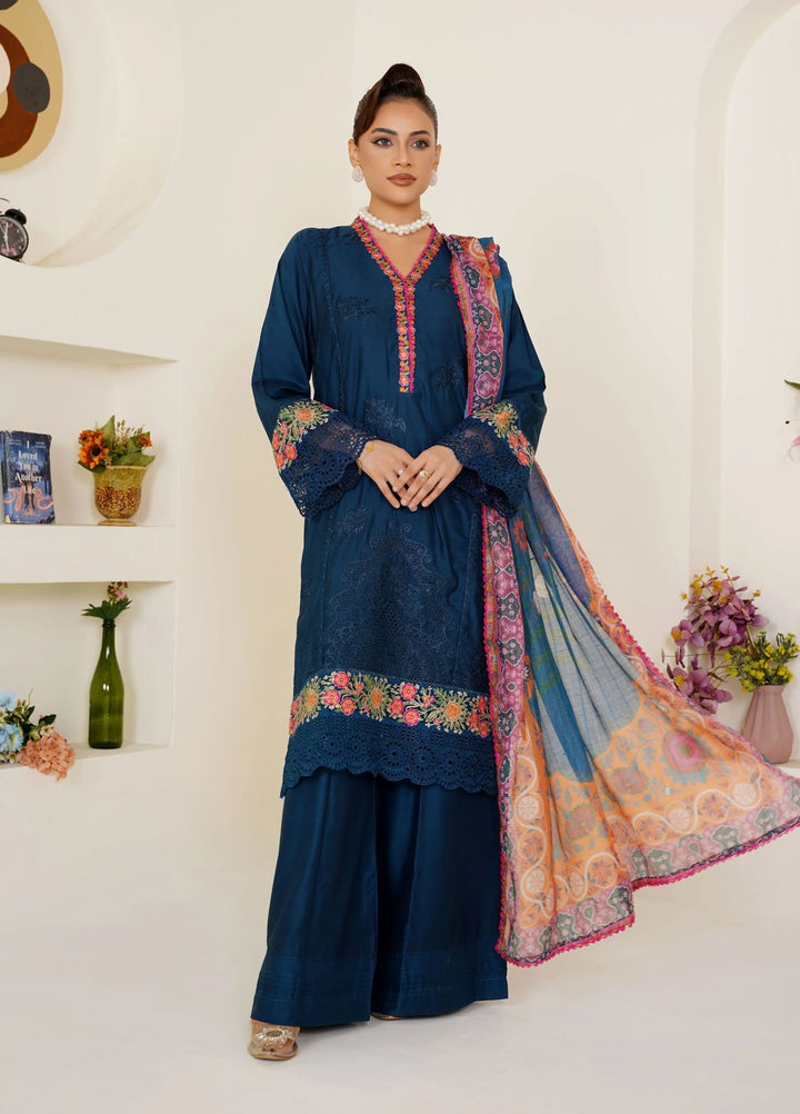 Threads And Weaves Pret Embroidered Viscose 3 Piece Suit RTWV25110