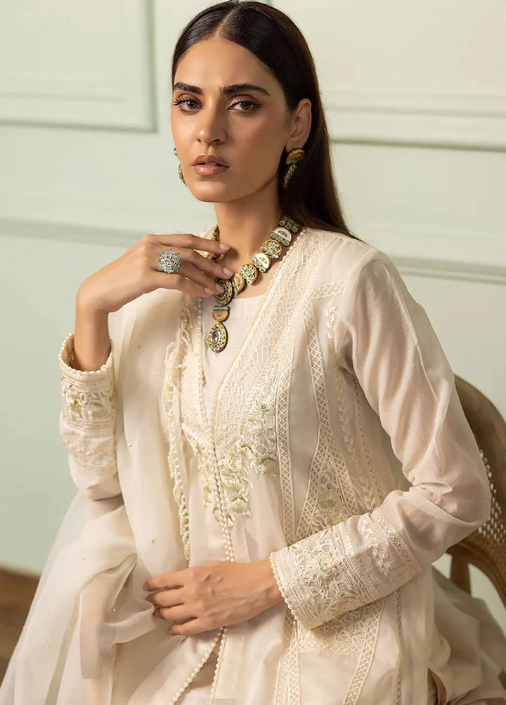 Threads & Motifs Pret Embroidered Chanderi 3 PIece Suit 9000