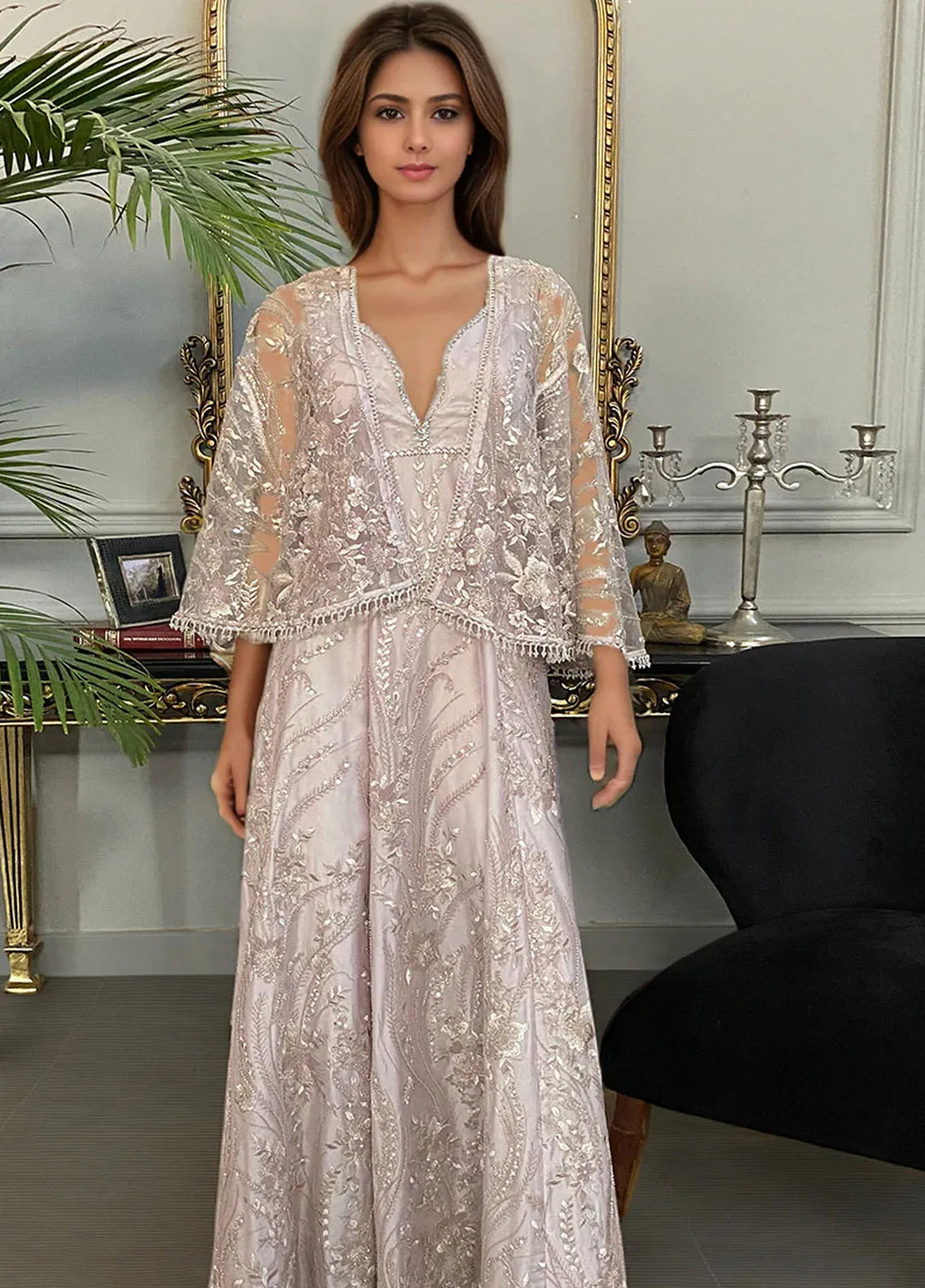 Threads & Motifs Pret Embroidered Net 2 Piece Suit 9255