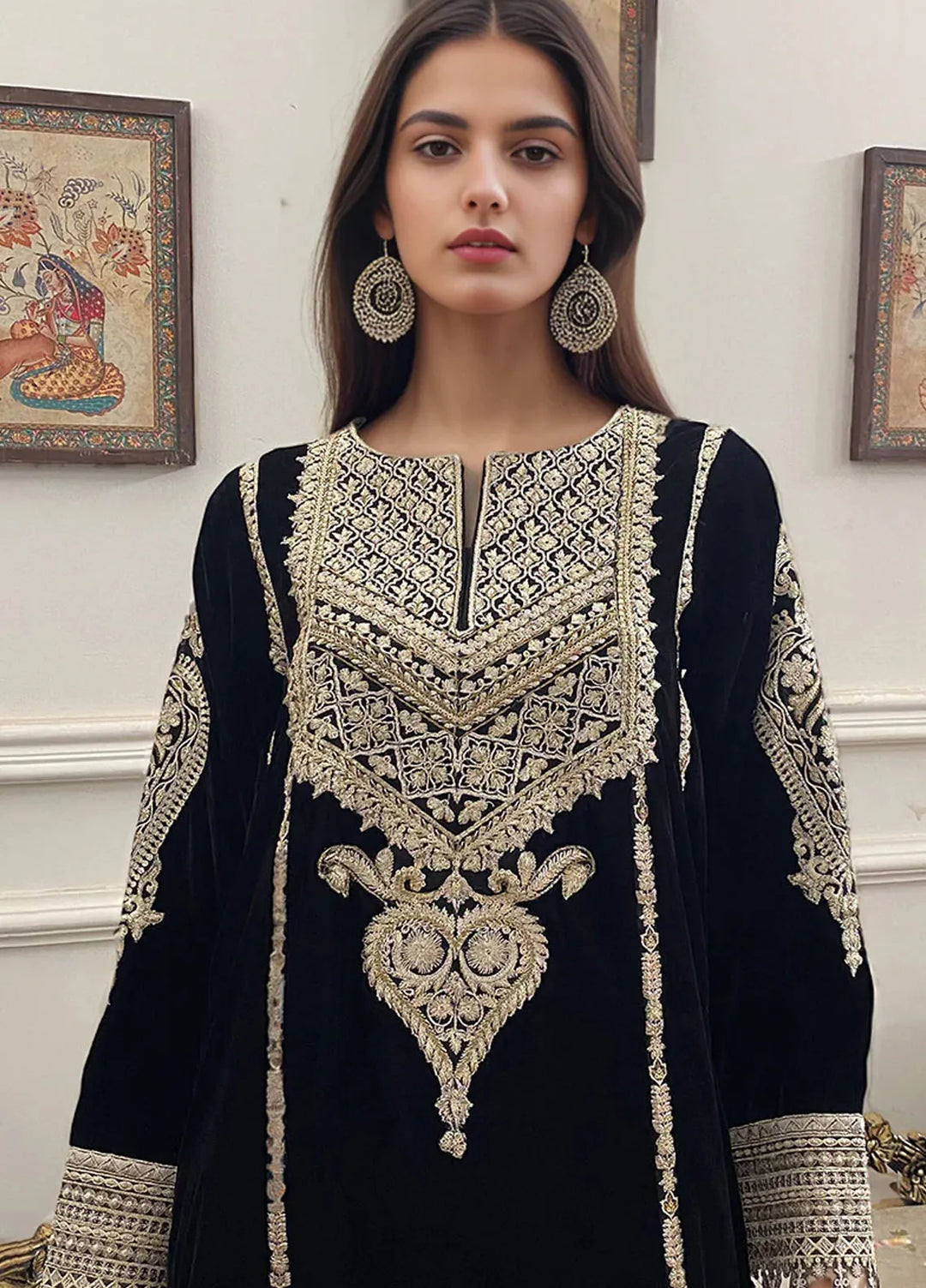 Threads & Motifs Pret Velvet 3 Piece Suit 9075