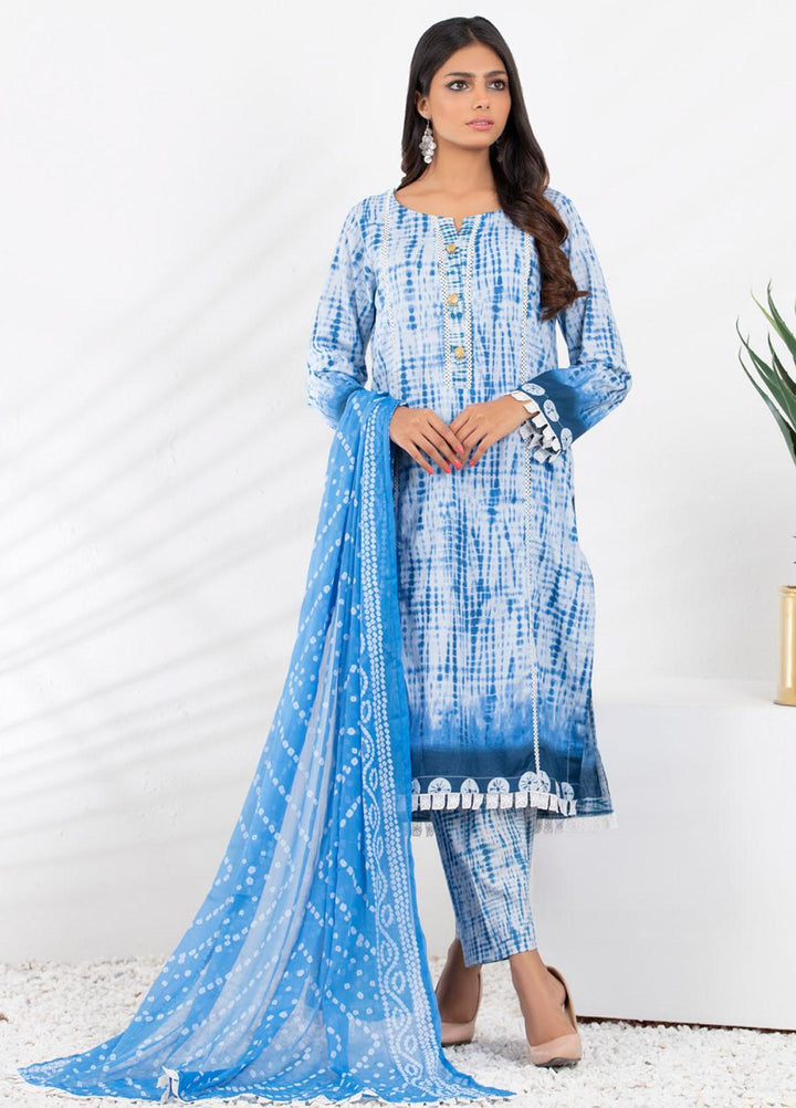 Tie & Die by ZS Textiles  Cotton Suits Unstitched 3 Piece ZS21TD-2 D-01 - Winter Collection