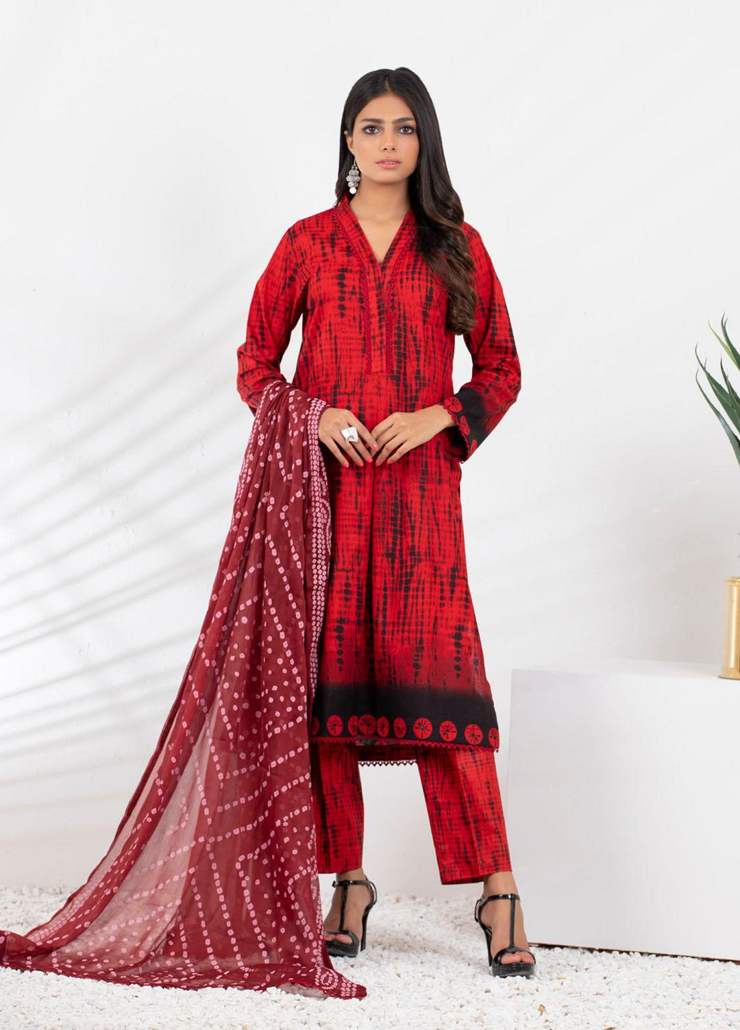 Tie & Die by ZS Textiles  Cotton Suits Unstitched 3 Piece ZS21TD-2 D-04 - Winter Collection