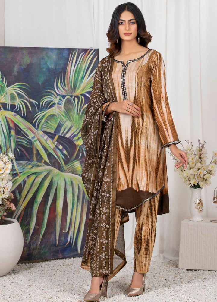 Tie & Dye by ZS Textiles  Cotton Suits Unstitched 3 Piece ZS21TD D-01 - Winter Collection