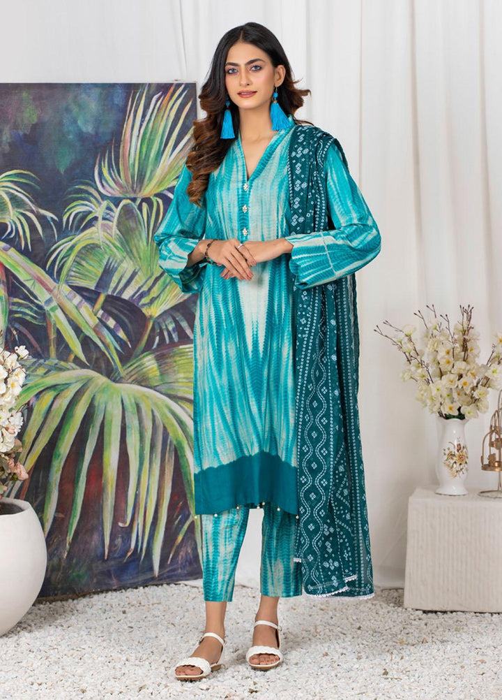 Tie & Dye by ZS Textiles  Cotton Suits Unstitched 3 Piece ZS21TD D-02 - Winter Collection