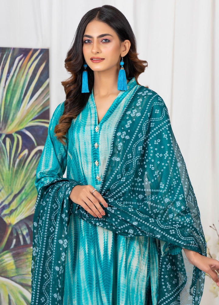 Tie & Dye by ZS Textiles  Cotton Suits Unstitched 3 Piece ZS21TD D-02 - Winter Collection