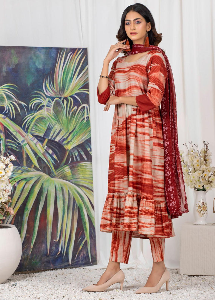 Tie & Dye by ZS Textiles  Cotton Suits Unstitched 3 Piece ZS21TD D-03 - Winter Collection