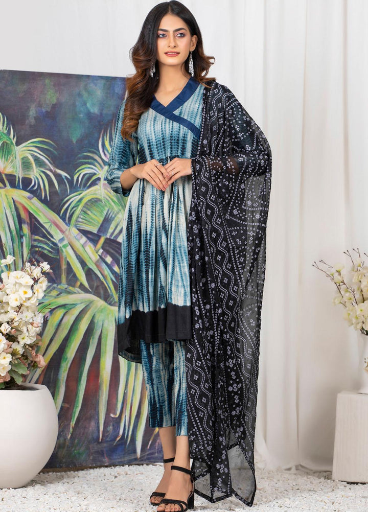 Tie & Dye by ZS Textiles  Cotton Suits Unstitched 3 Piece ZS21TD D-04 - Winter Collection