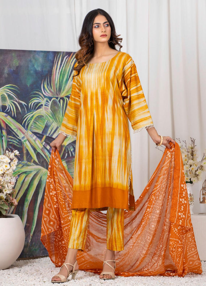 Tie & Dye by ZS Textiles  Cotton Suits Unstitched 3 Piece ZS21TD D-06 - Winter Collection