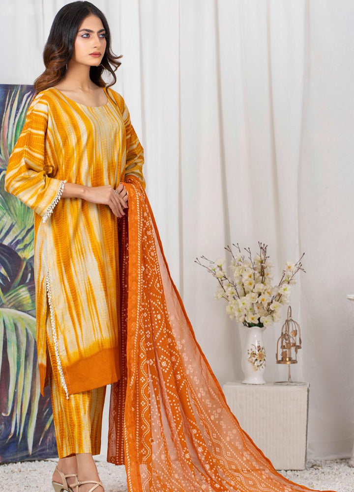 Tie & Dye by ZS Textiles  Cotton Suits Unstitched 3 Piece ZS21TD D-06 - Winter Collection