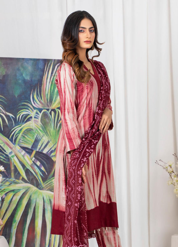Tie & Dye by ZS Textiles  Cotton Suits Unstitched 3 Piece ZS21TD D-08 - Winter Collection