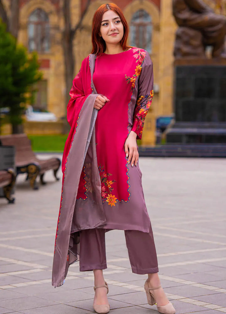 TNG Pret Printed Silk 3 Piece Suit Arwaa