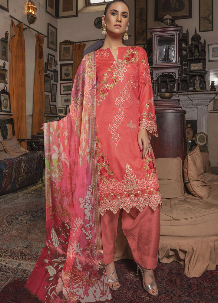 Tohfa by Riaz Arts Embroidered Lawn Suits Unstitched 3 Piece RA21T 01 - Summer Collection