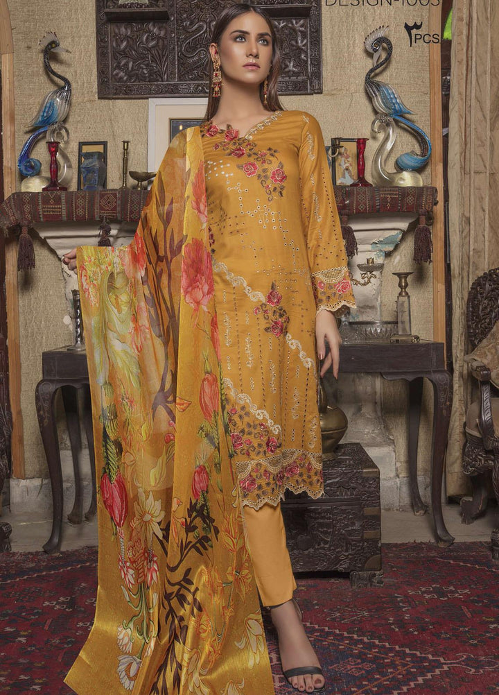 Tohfa by Riaz Arts Embroidered Lawn Suits Unstitched 3 Piece RA21T 03 - Summer Collection