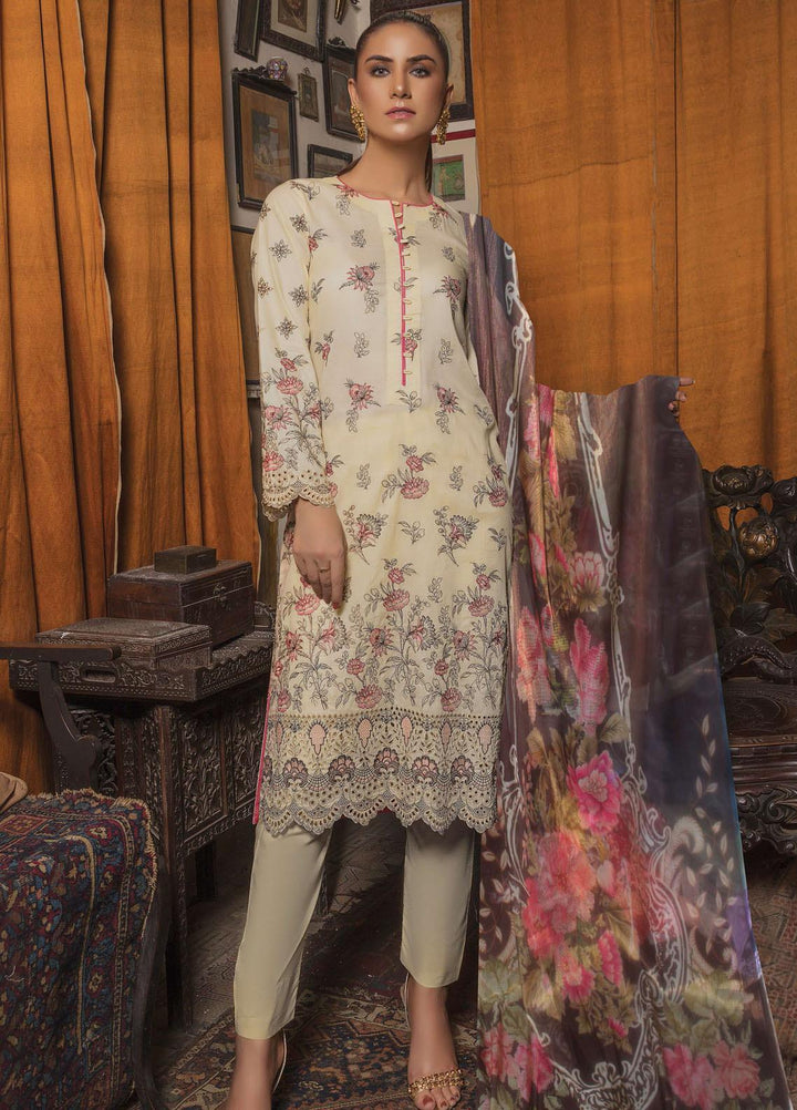 Tohfa by Riaz Arts Embroidered Lawn Suits Unstitched 3 Piece RA21T 04 - Summer Collection