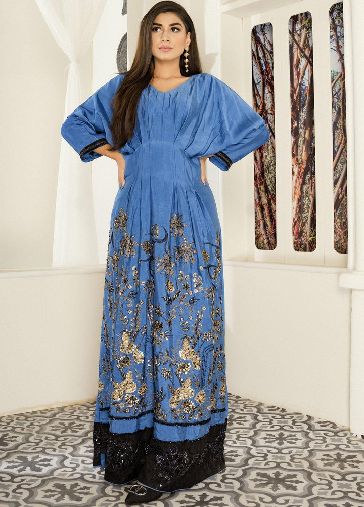 Top Notch Pret Luxury Raw Silk Kaftan TNH21L Scarlet Kaftan