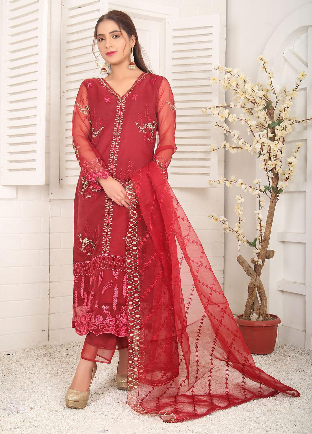 Top Notch Festive Pret  Organza 2 Piece Desire