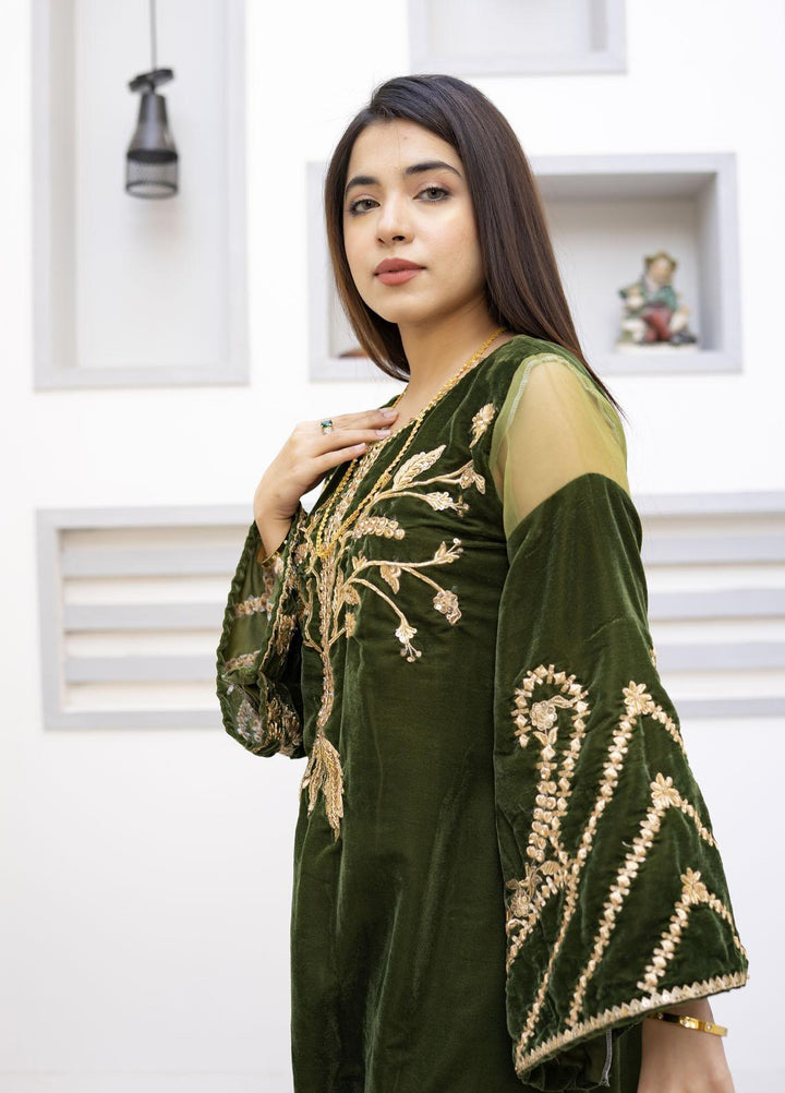 Top Notch Casual Pret  Velvet 2 Piece Suit TNH21VT Chrome