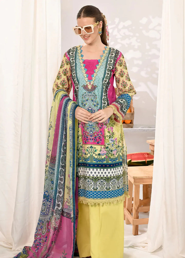 Tropicana By Fiona Printed Lawn Suit Unstitched 2 Piece FO24T Charm - Summer Collection