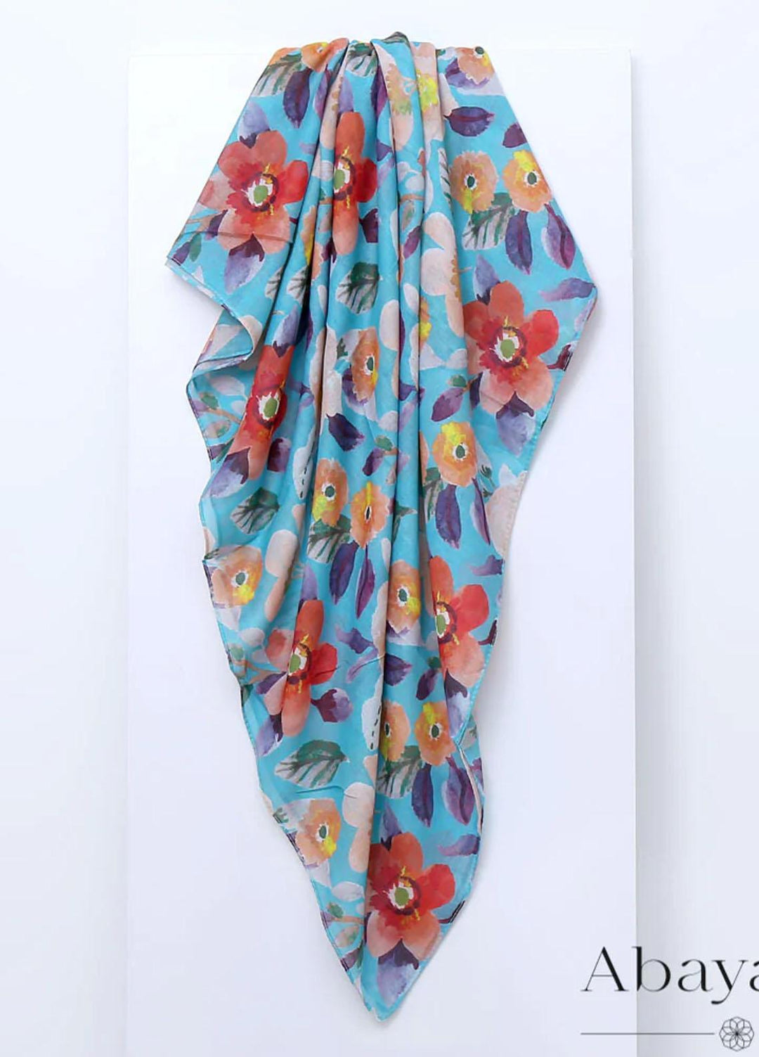 Abaya pk    Hijab ABA22HJ Wild Orchids - Cyan - Women Hijabs