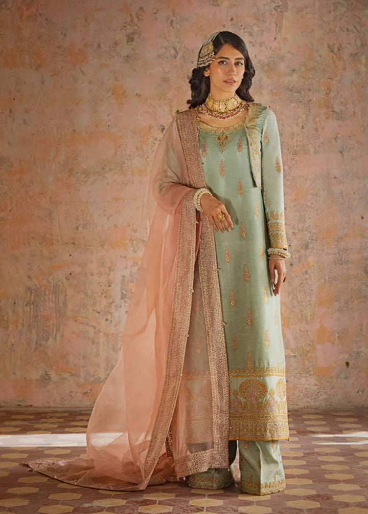 Umaima By Erum Khan Embroidered Raw Silk Suits Unstitched 3 Piece EK23U DARAKSHAN - Eid Collection