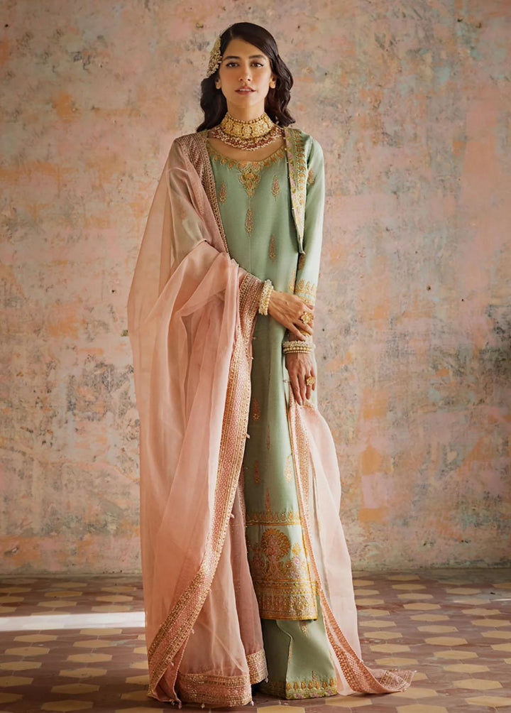 Umaima By Erum Khan Embroidered Raw Silk Suits Unstitched 3 Piece EK23U DARAKSHAN - Eid Collection