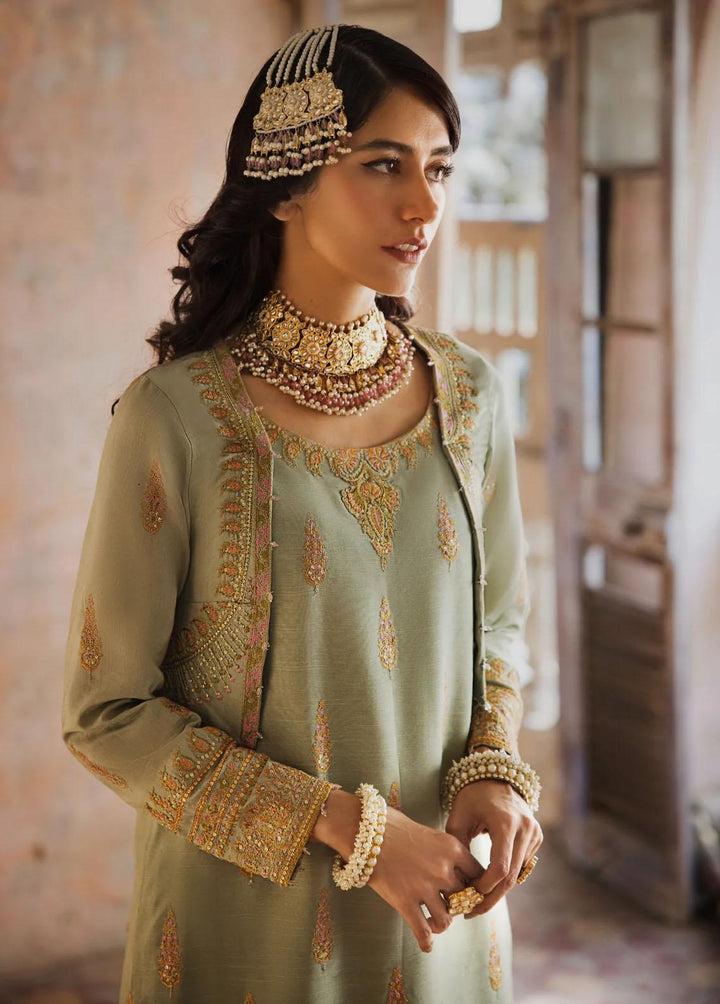Umaima By Erum Khan Embroidered Raw Silk Suits Unstitched 3 Piece EK23U DARAKSHAN - Eid Collection