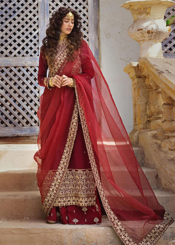 Umaima By Erum Khan Embroidered Raw Silk Suits Unstitched 3 Piece EK23U RUMMAISA - Eid Collection