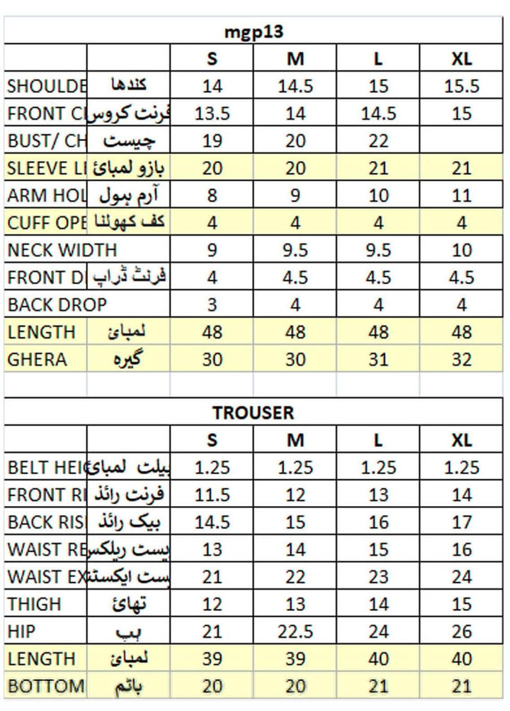 Mohagni Pret Embroidered Chiffon 3 Piece Suit MGP-13