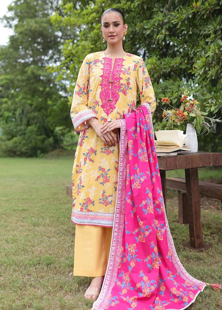 Unza by Salitex Embroidered Cambric Suits Unstitched 3 Piece WUS3BS24IZ009UT - Fall Collection