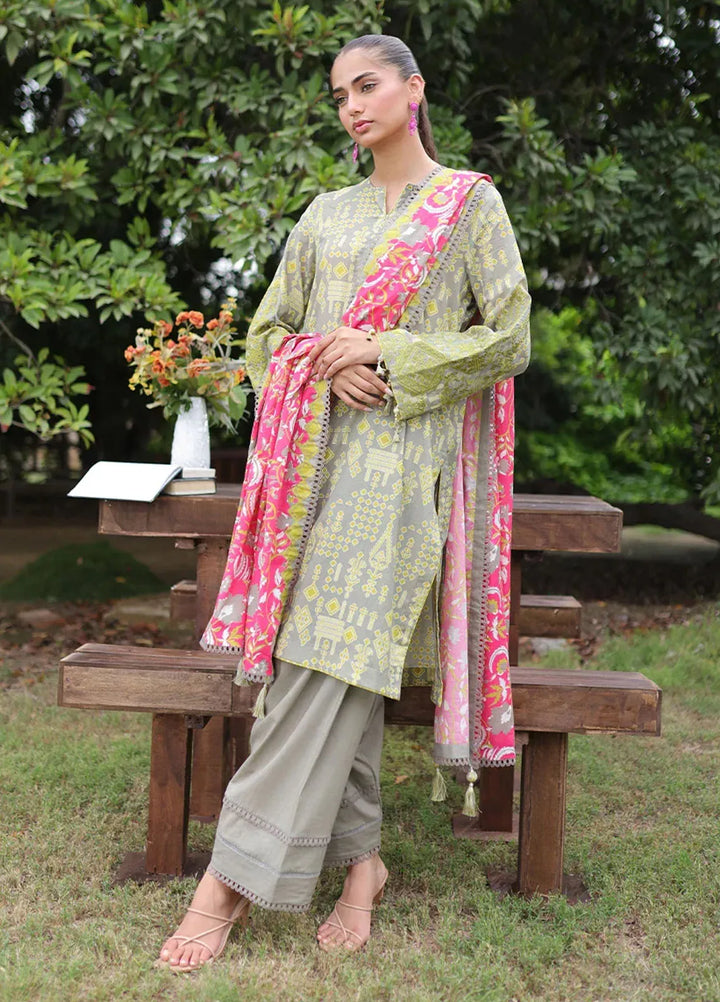 Unza by Salitex Embroidered Cambric Suits Unstitched 3 Piece WUS3BS24IZ011UT - Fall Collection