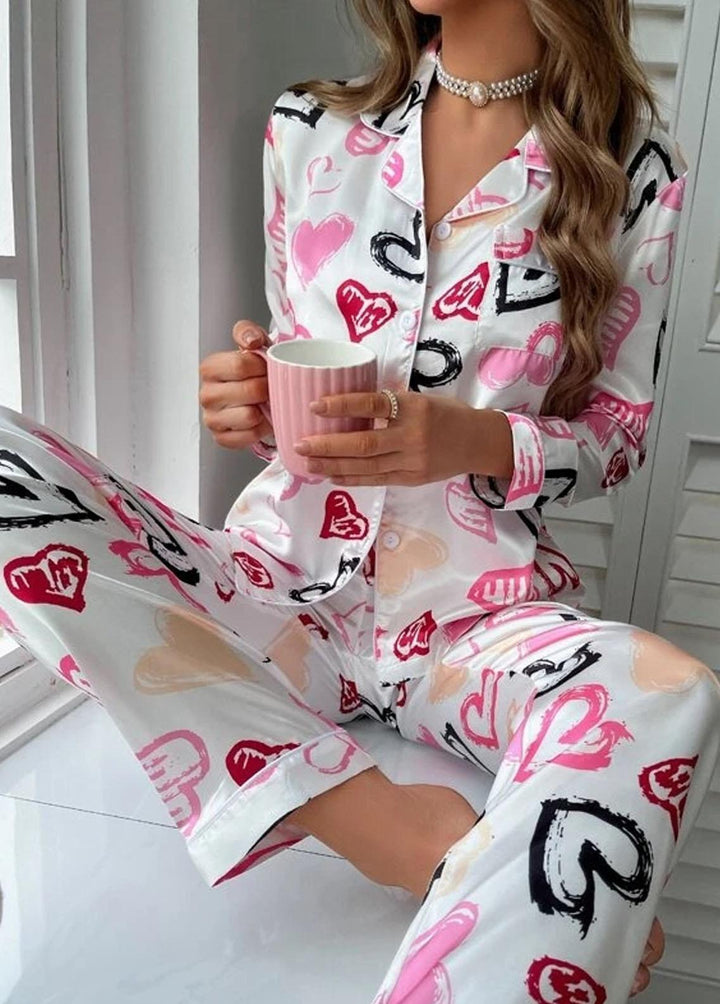 Valerie Pret  Polyester 2 Piece ARJ-PJ-03-HEART