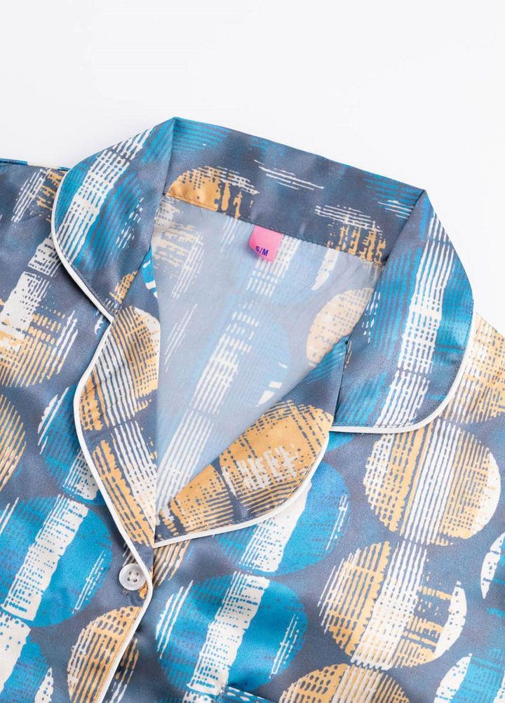 Valerie Pret Printed Satin Night Wear Pajama Set VDPJ1022-01