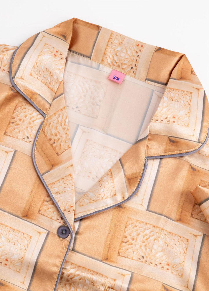 Valerie Pret Printed Satin Night Wear Pajama Set VDPJ1022-02