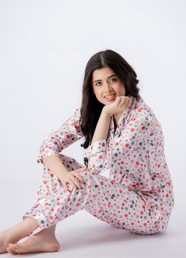 Valerie Pret Printed Satin Night Wear Pajama Set VDPJ1022-06