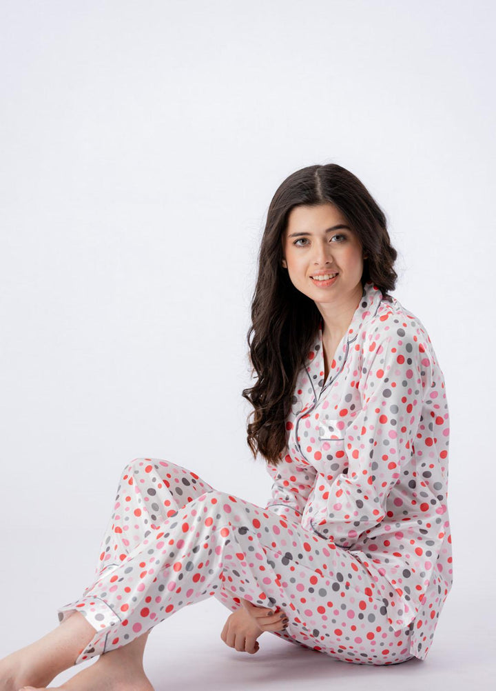 Valerie Pret Printed Satin Night Wear Pajama Set VDPJ1022-06