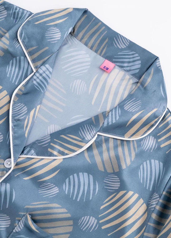 Valerie Pret Printed Satin Night Wear Pajama Set VDPJ1022-08