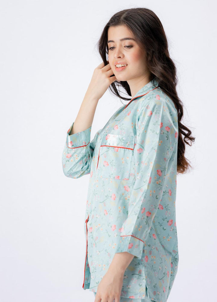 Valerie Pret Printed Satin Night Wear Pajama Set VDPJ1022-12