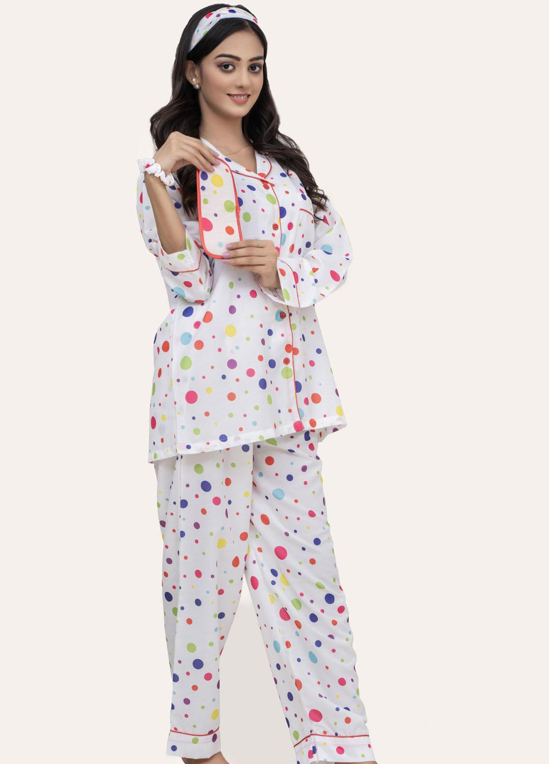 Valerie Pajama Set Printed  5 Piece ARJ-PCTN05