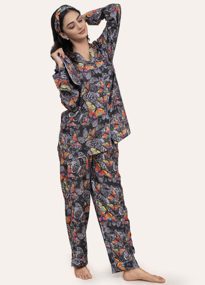 Valerie Pajama Set Printed  5 Piece ARJ-PCTN06