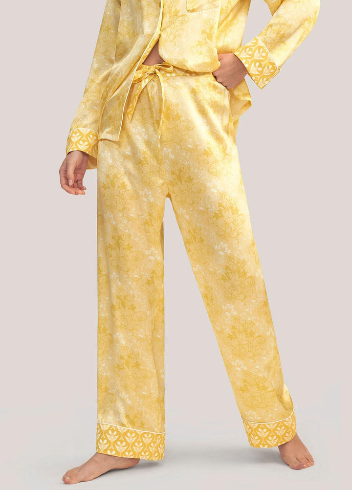 Valerie Night Wear Printed Silk Pajama Set VL-SS-0223-GDFLO