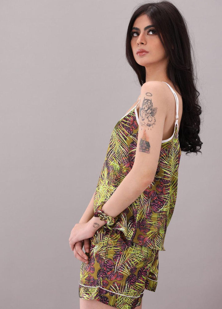 Valerie  7 Pcs Night Wear Satin Pajama Set CLK-ST-0008