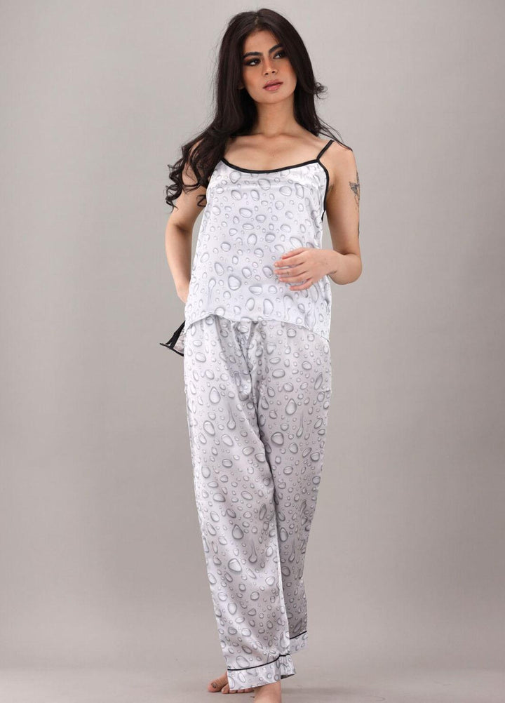 Valerie  7 Pcs Night Wear Satin Pajama Set CLK-ST-0039